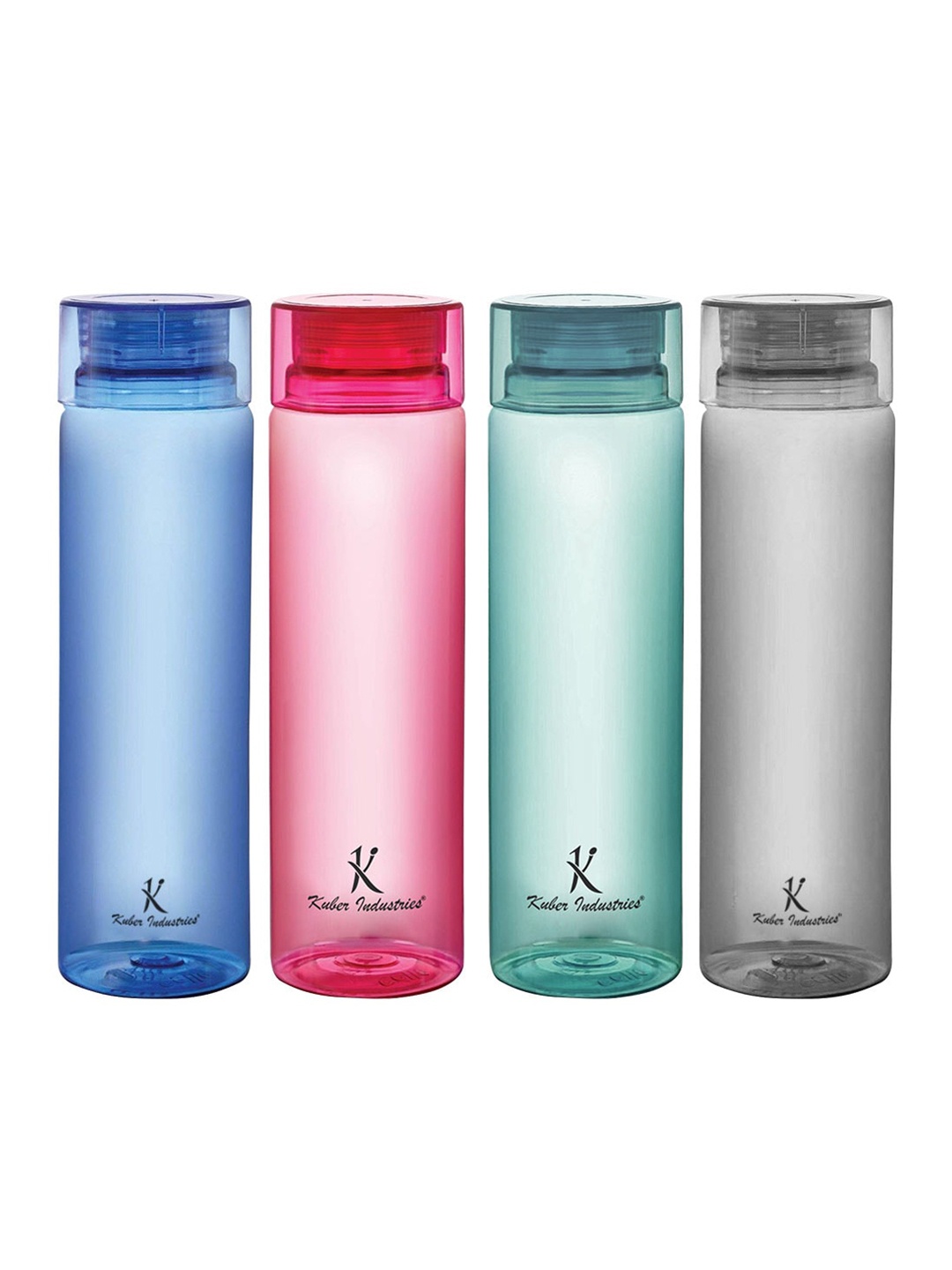 

Kuber Industries Set of 4 BPA Free Plastic Refrigerator Drench Bottles, Blue