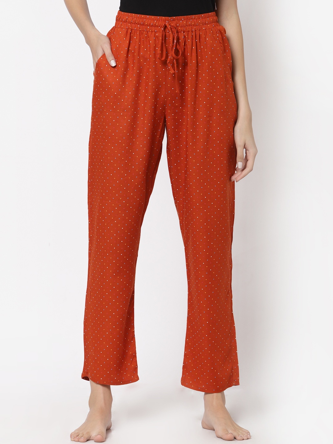 

Sweet Dreams Women Rust Printed Lounge Pant