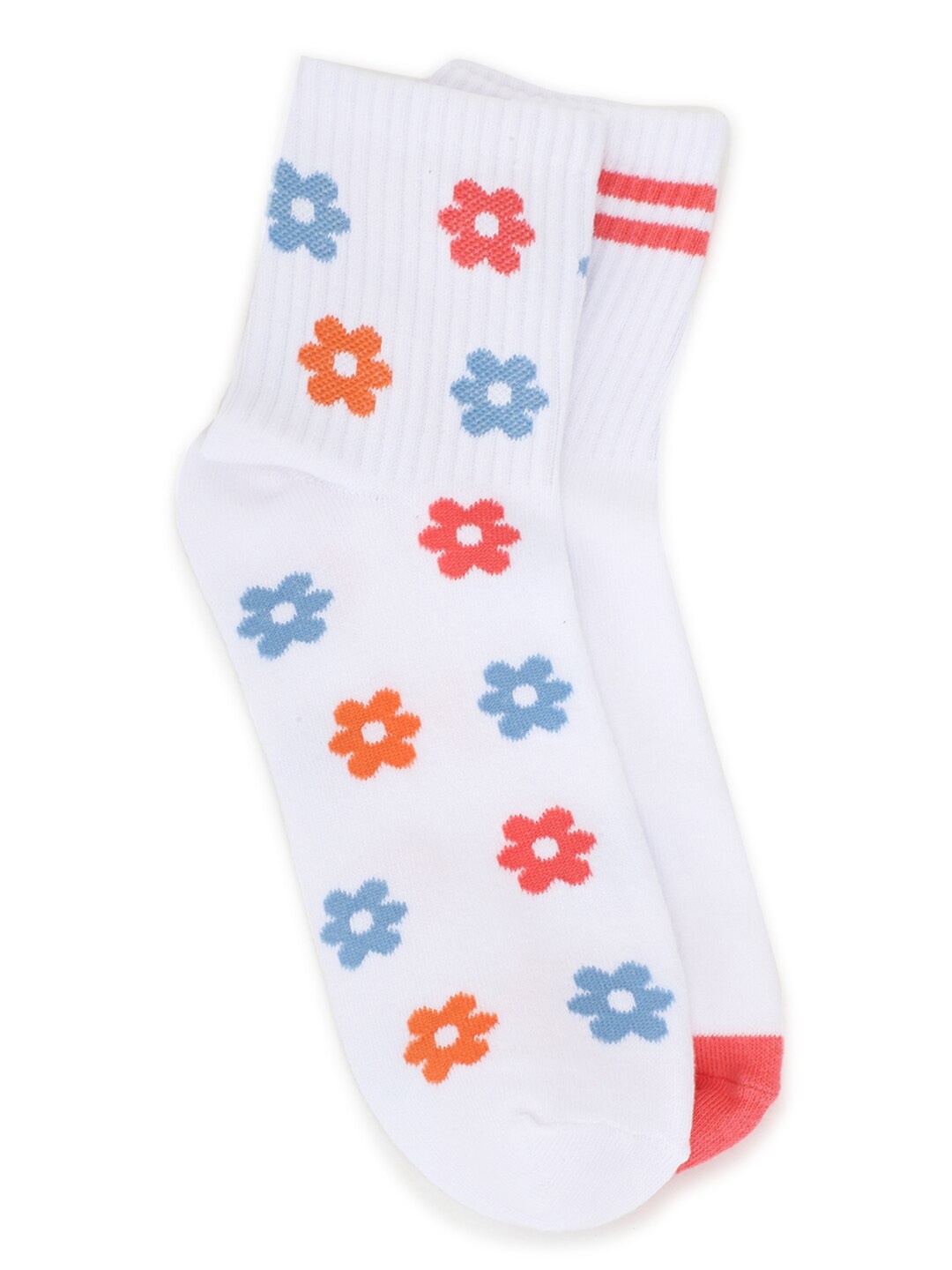 

AMERICAN EAGLE OUTFITTERS Women White & Blue Pack Of 2 Ankle-Length Socks