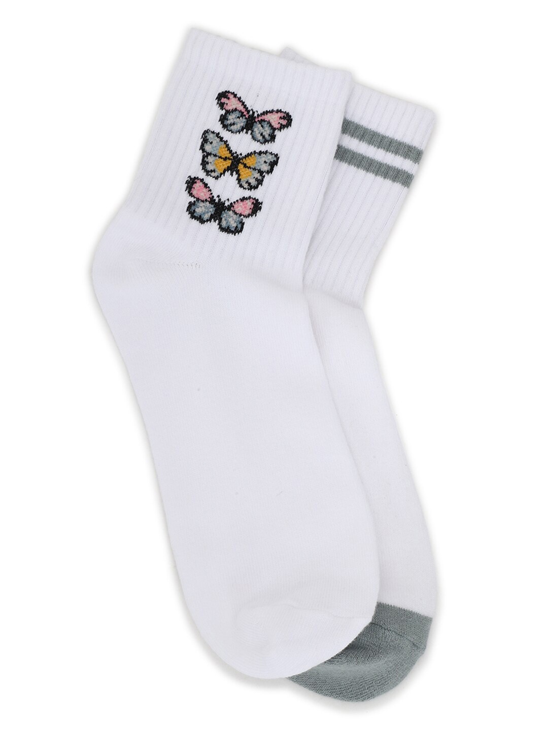 

AMERICAN EAGLE OUTFITTERS Women White Solid Ankle Length Socks