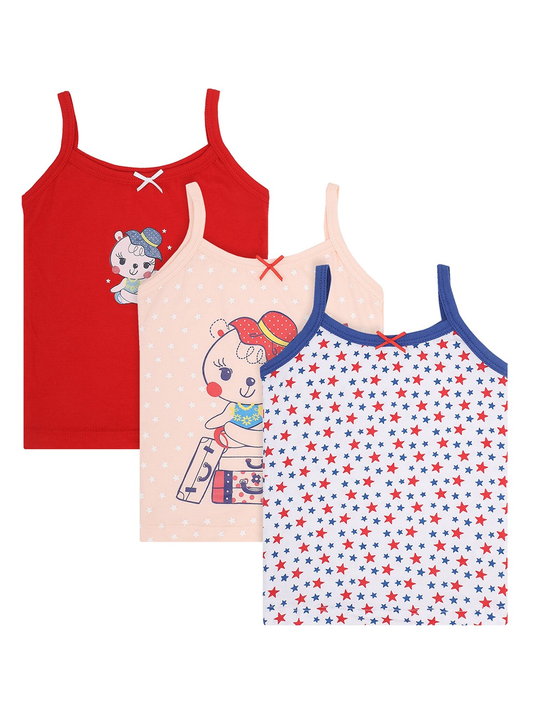 

Bodycare Kids Infant Girls Pack Of 3 Assorted Cotton Innerwear Vests KIA9205B-PK001
