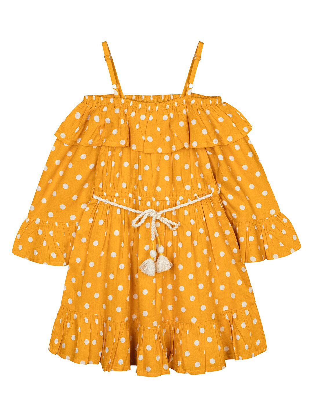 

Budding Bees Yellow & White A-Line Dress