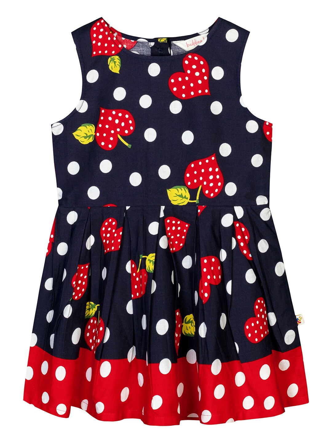 

Budding Bees Navy Blue & Red Dress