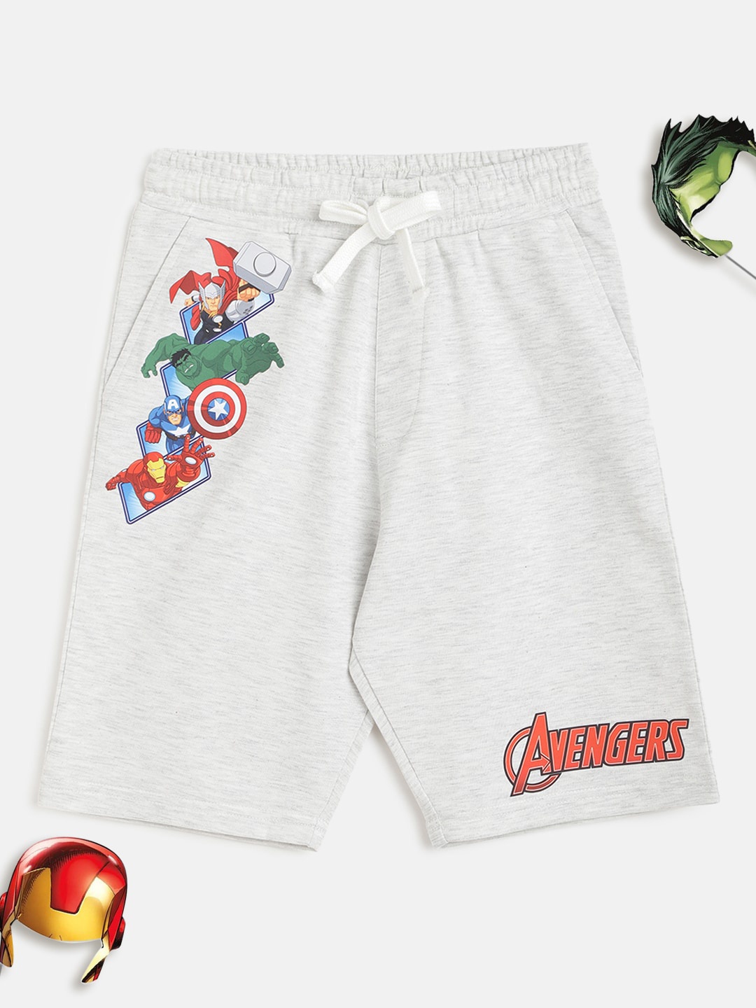 

Lil Tomatoes Boys Grey Printed Avengers Outdoor Shorts