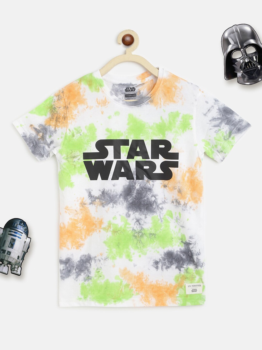 

Lil Tomatoes Boys Orange & White Typography Star Wars Dyed T-shirt