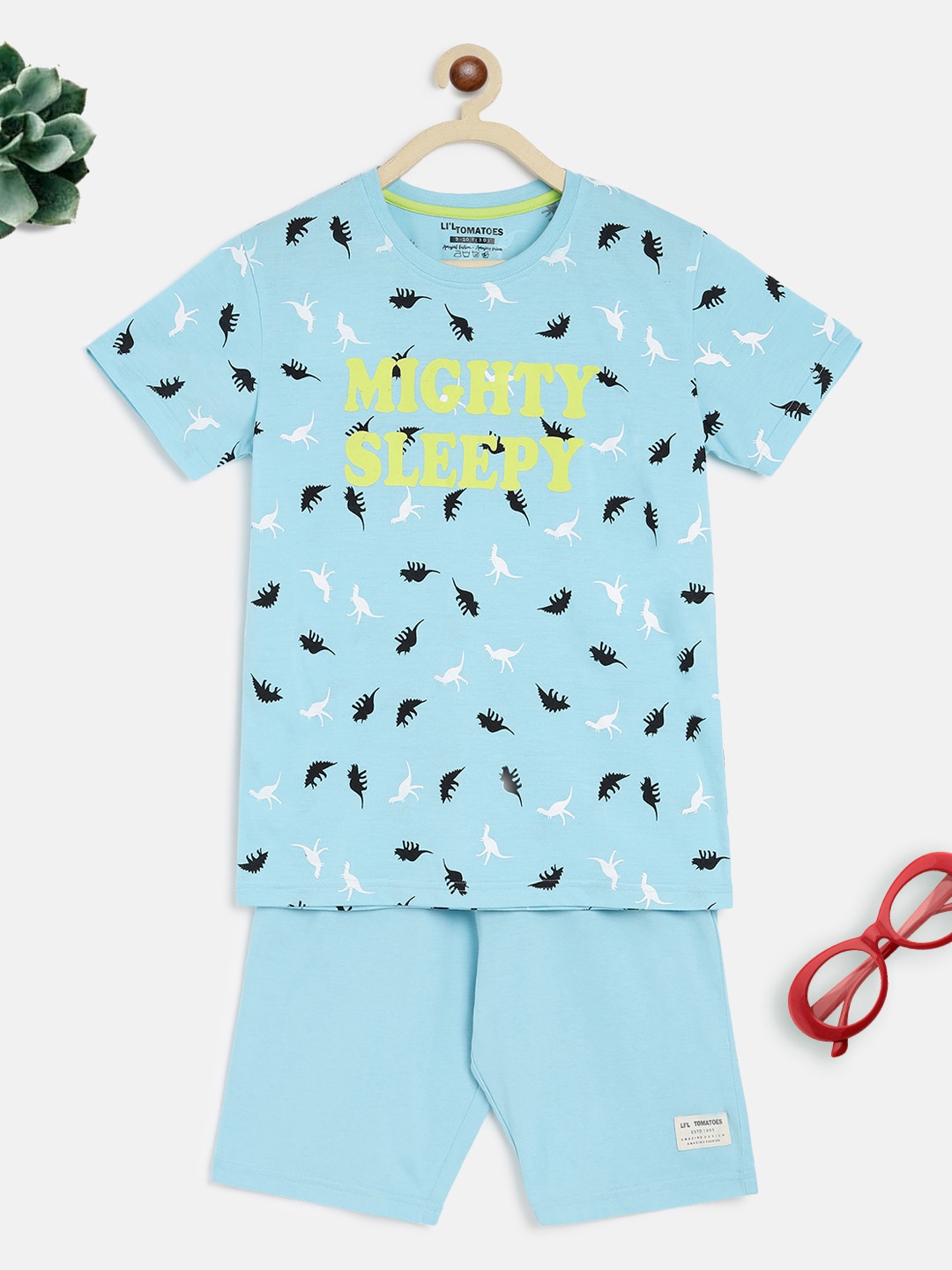 

Lil Tomatoes Boys Blue Printed Night Suit
