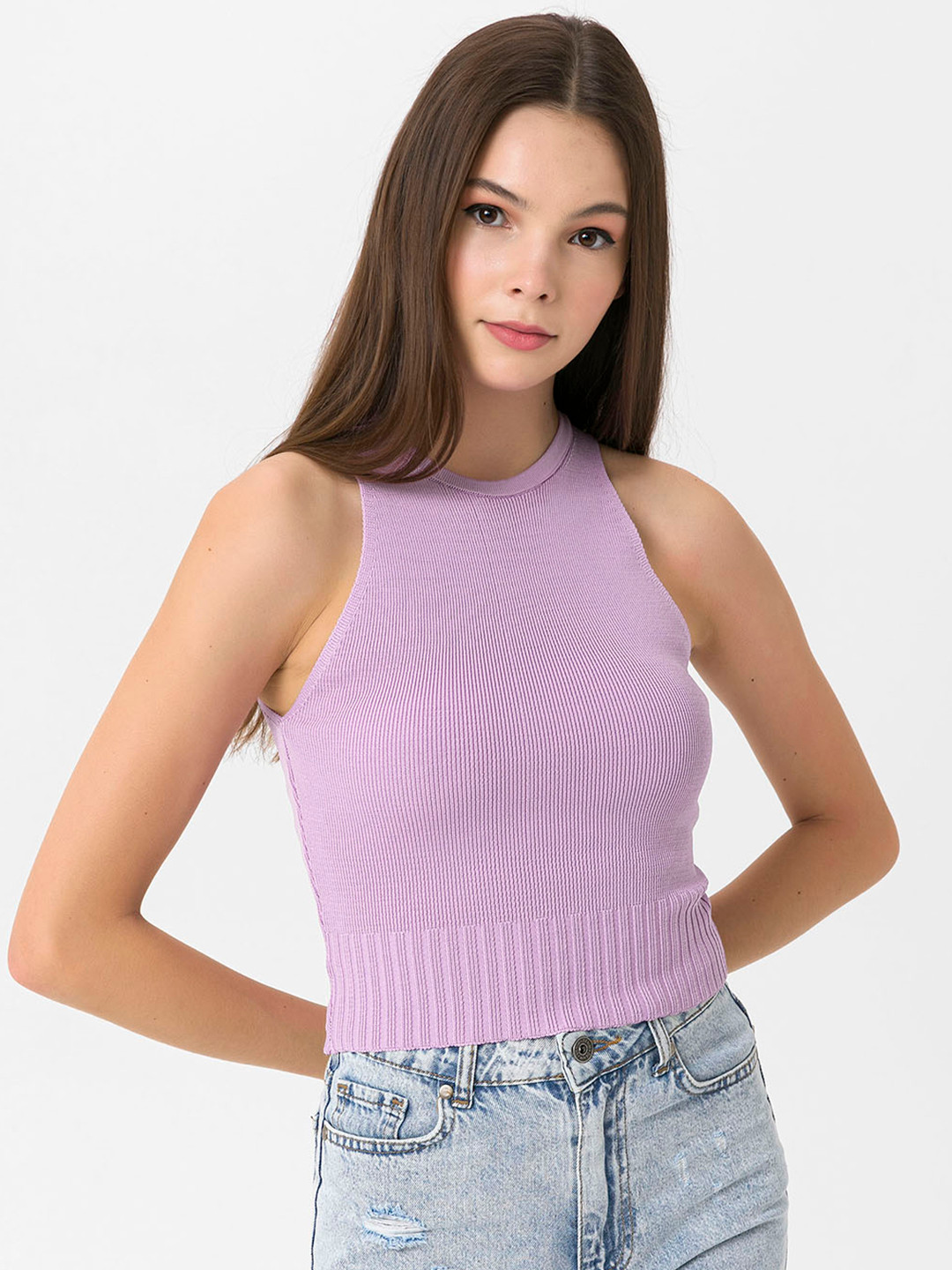 

Miss Poem Lavender Solid Top