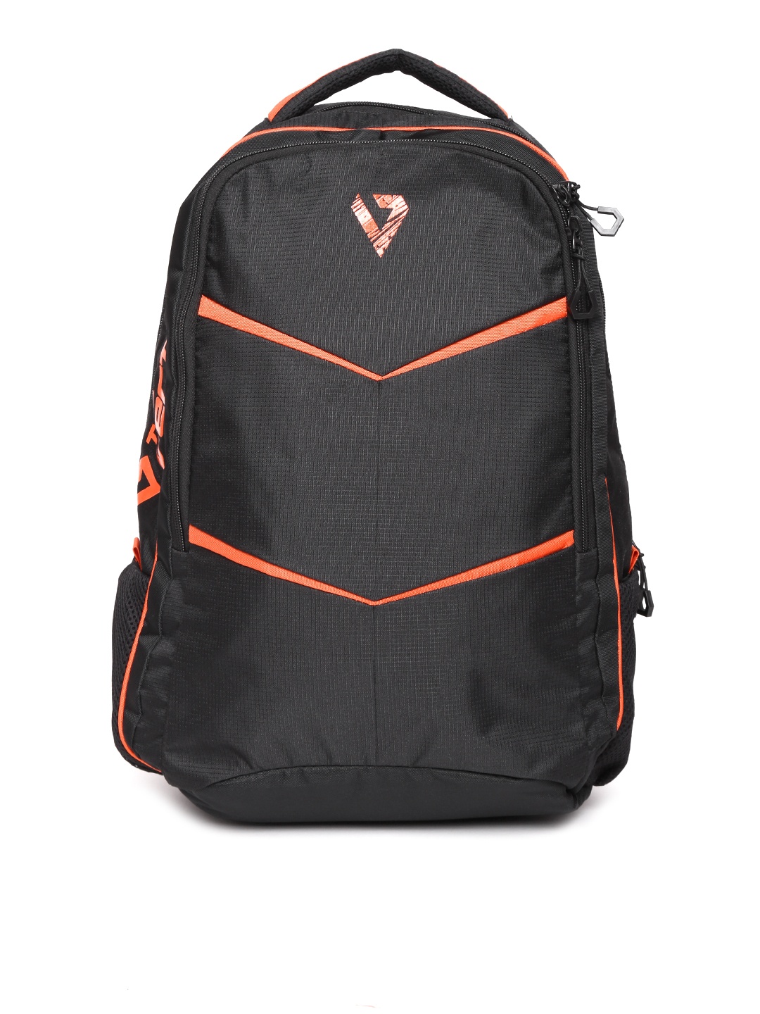 

THe VerTicaL Unisex Black Textured Laptop Backpack
