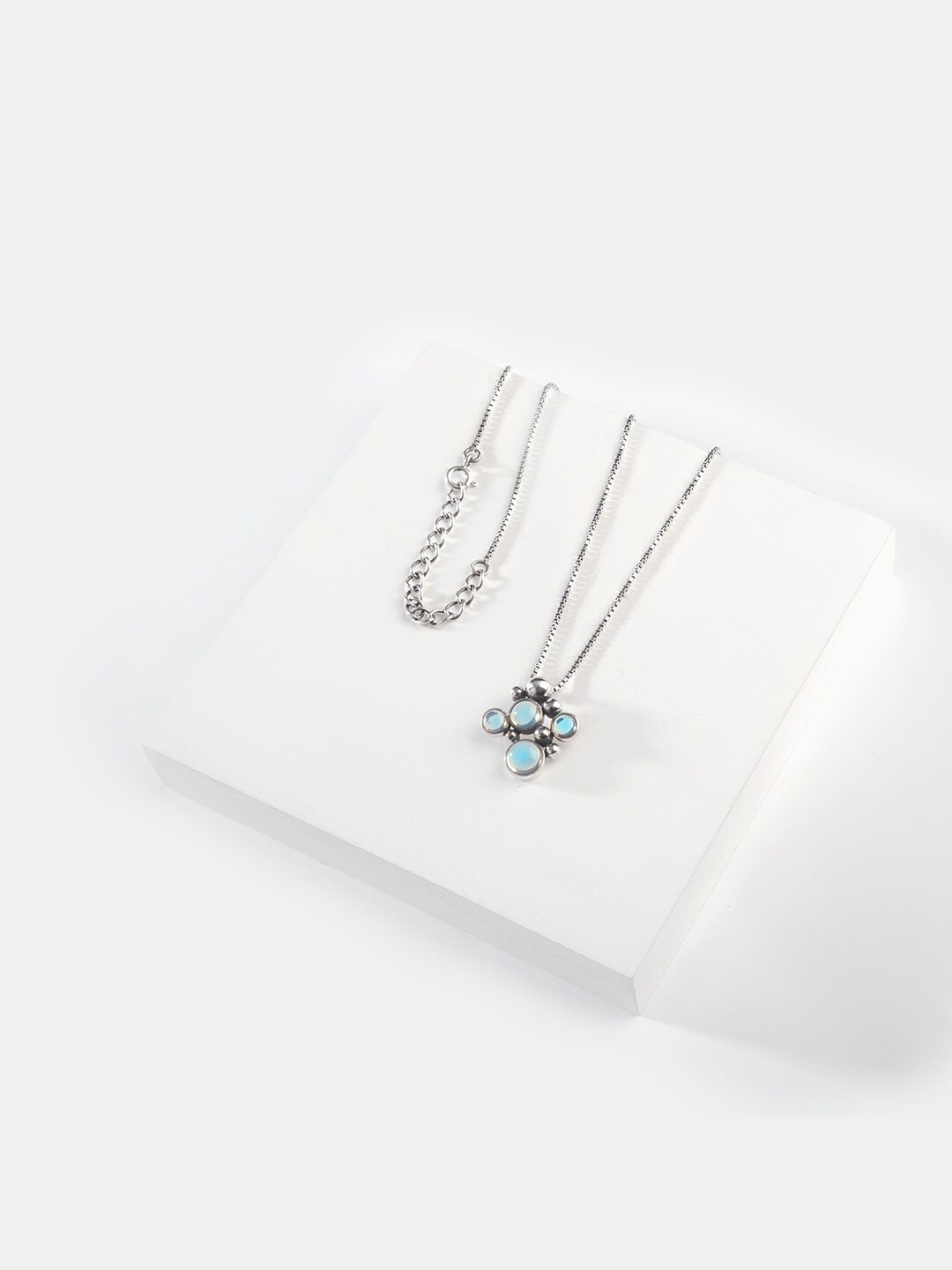 

SHAYA Oxidised Silver-Toned & Blue 925 Sterling Silver Necklace