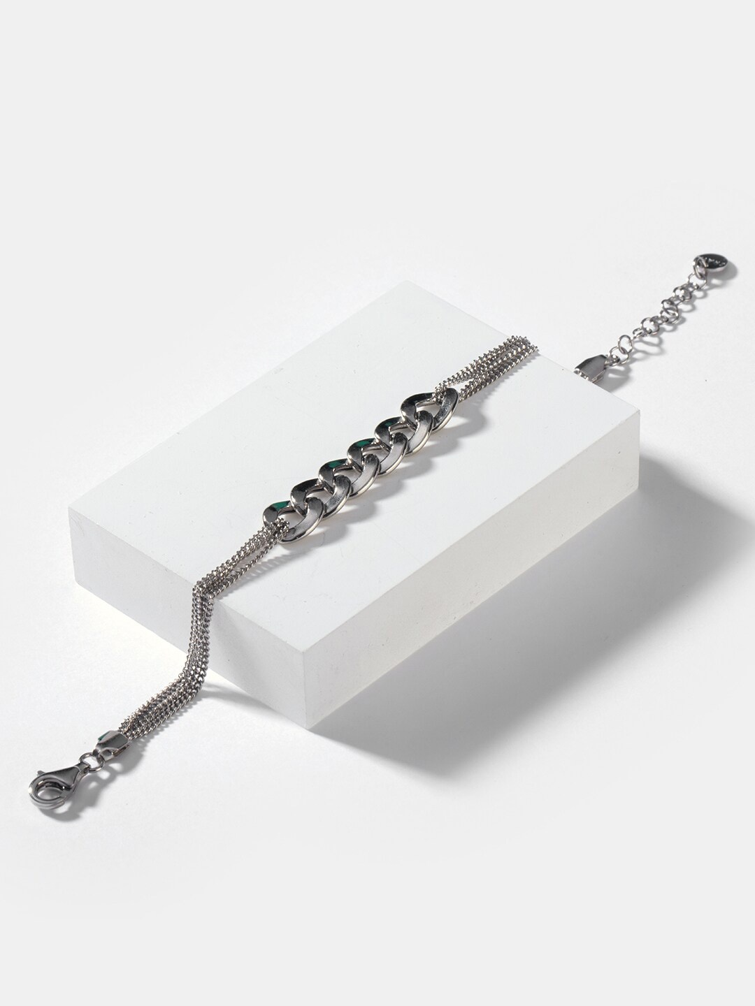 

SHAYA Women Silver-Toned 925 Silver Wraparound Bracelet