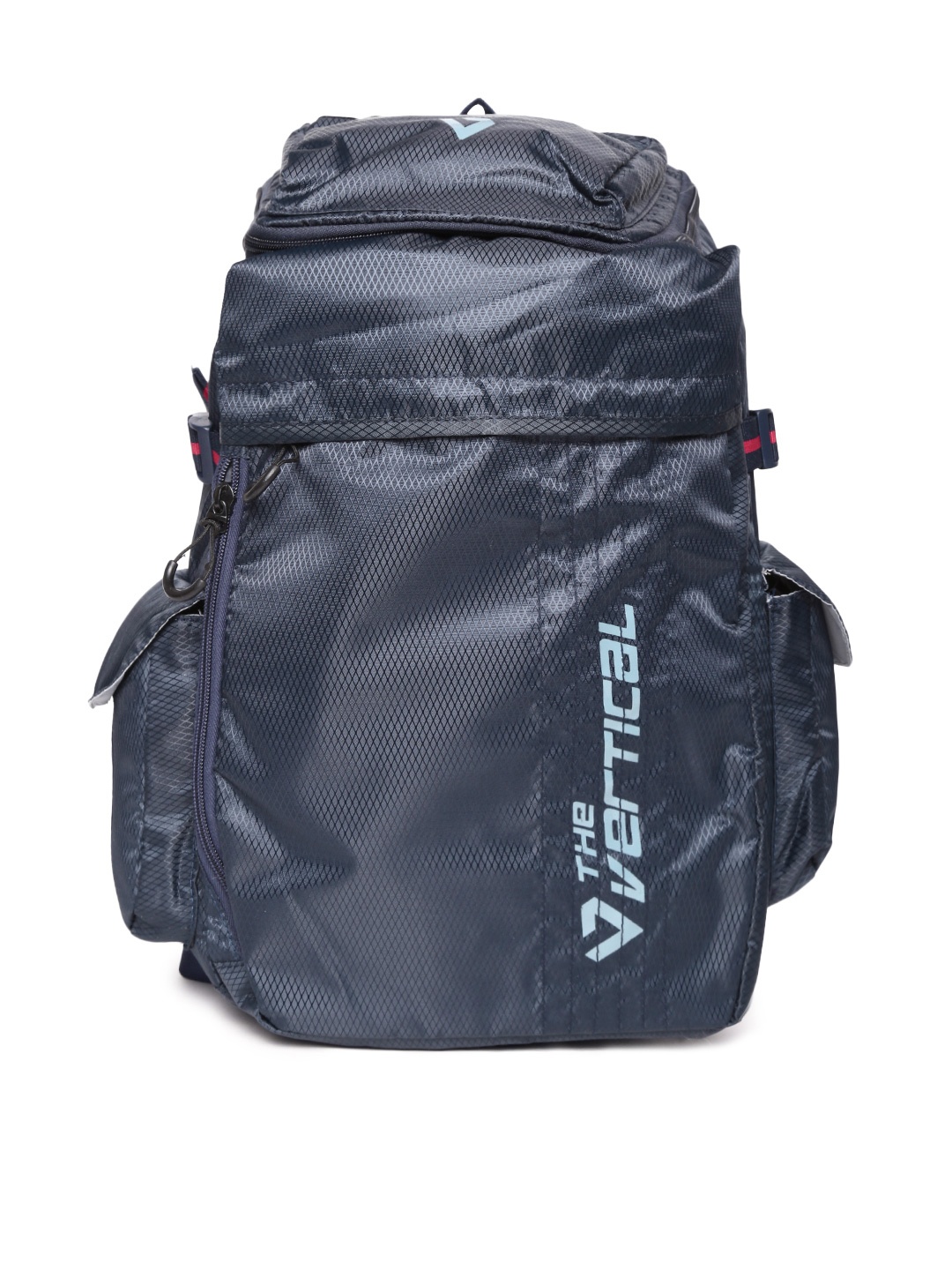 

THe VerTicaL Unisex Navy Textured Laptop Backpack, Navy blue