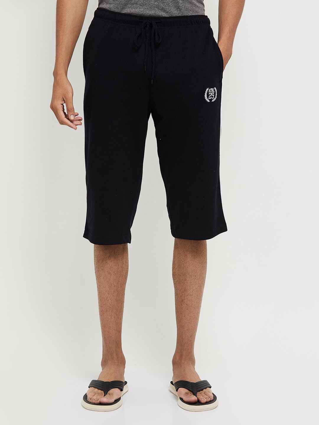 

max Men Navy Blue Cotton Lounge Shorts