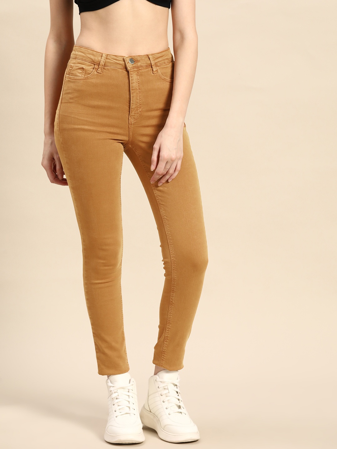 

OXXO Women Brown Regular Fit Stretchable Jeans