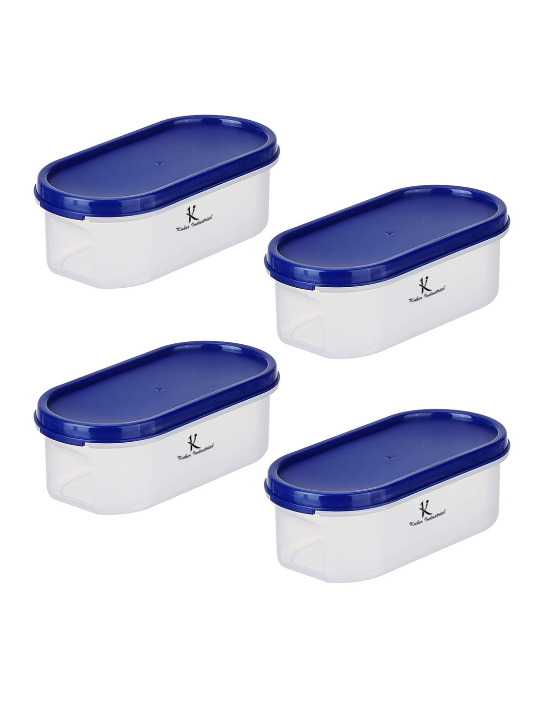 

Kuber Industries Set of 4 Airtight Space Saver Modular Storage Containers, Transparent
