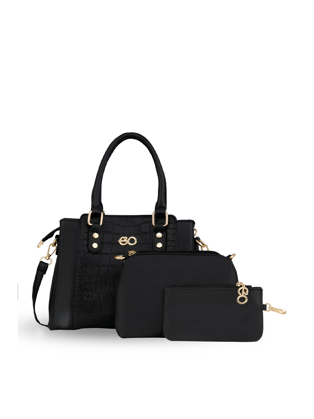 

E2O Black PU Structured Handheld Bag