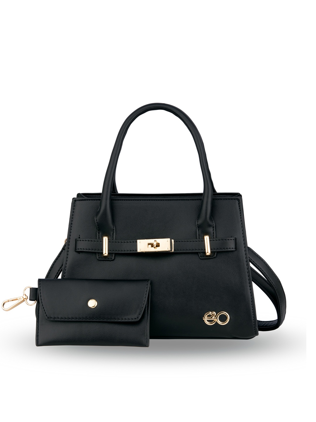 

E2O Black PU Structured Handheld Bag