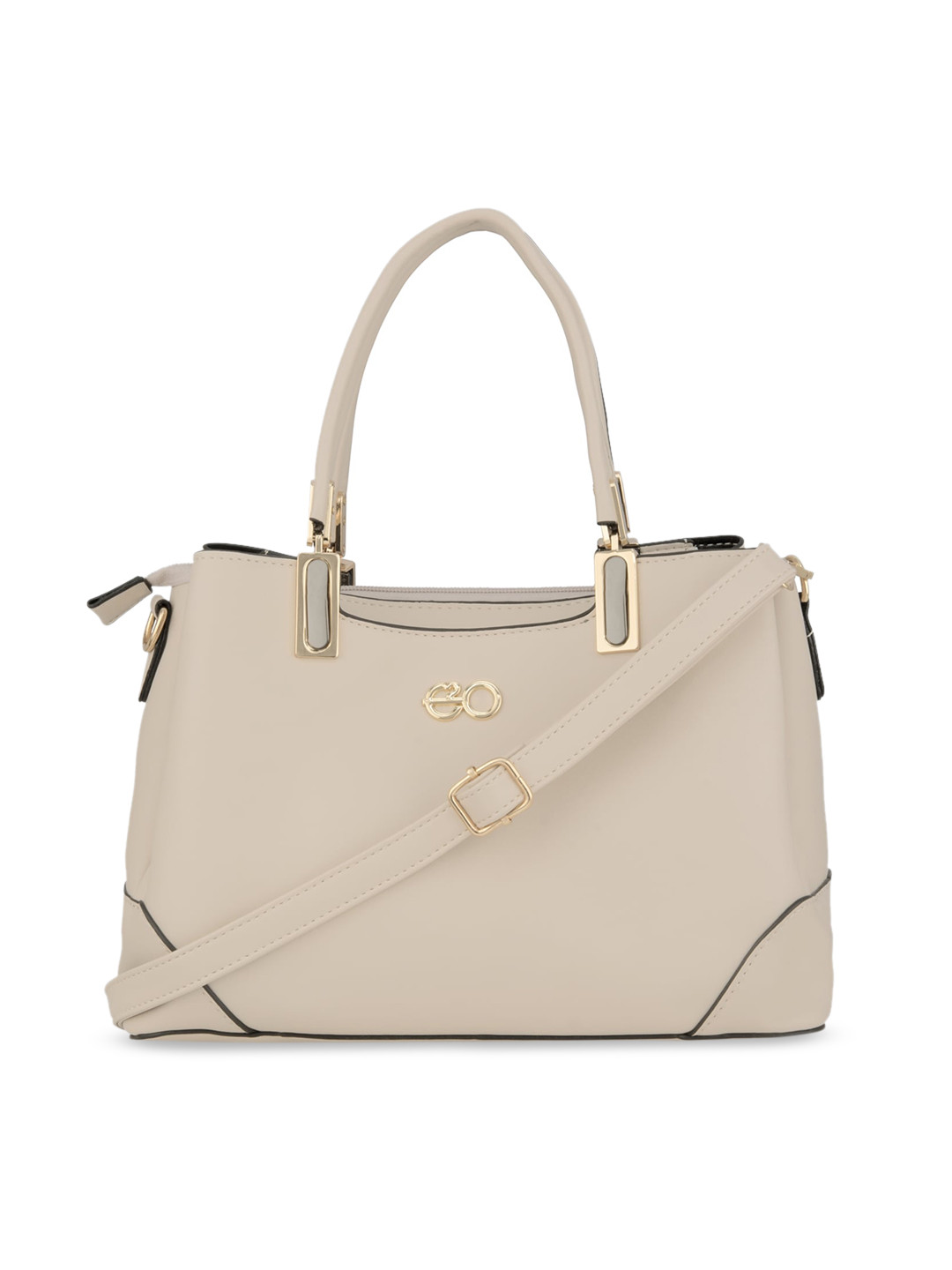 

E2O Beige PU Structured Handheld Bag