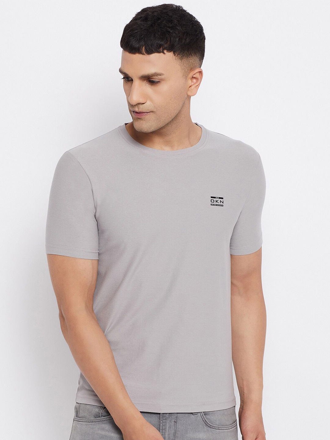 

Okane Men Grey T-shirt