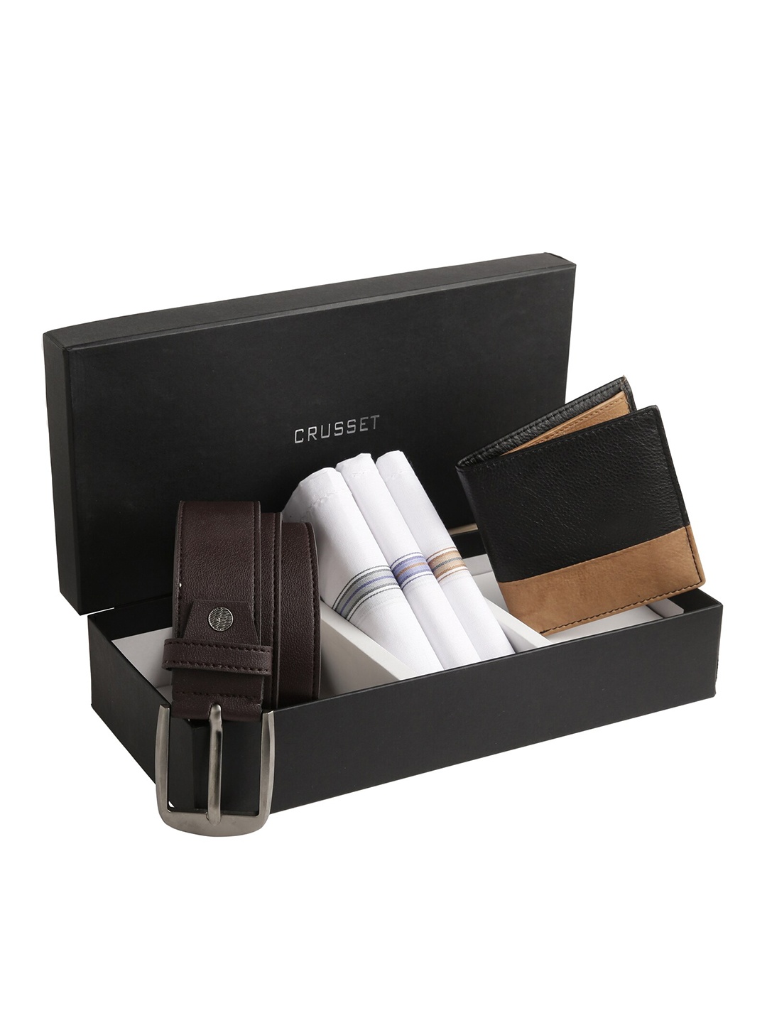 

CRUSSET Men Brown 3 PU Belt