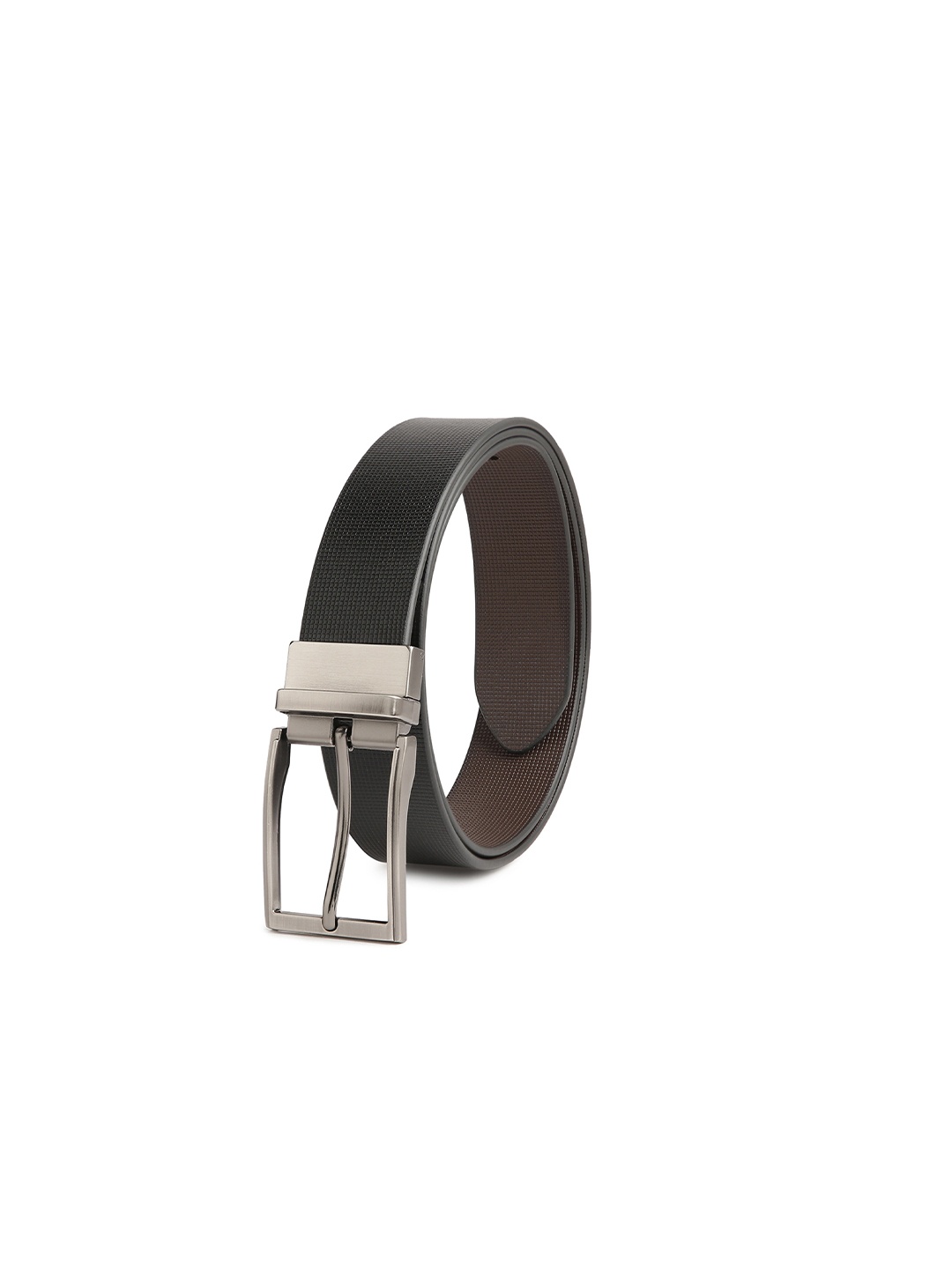 

CRUSSET Men Black Leather Formal Belt