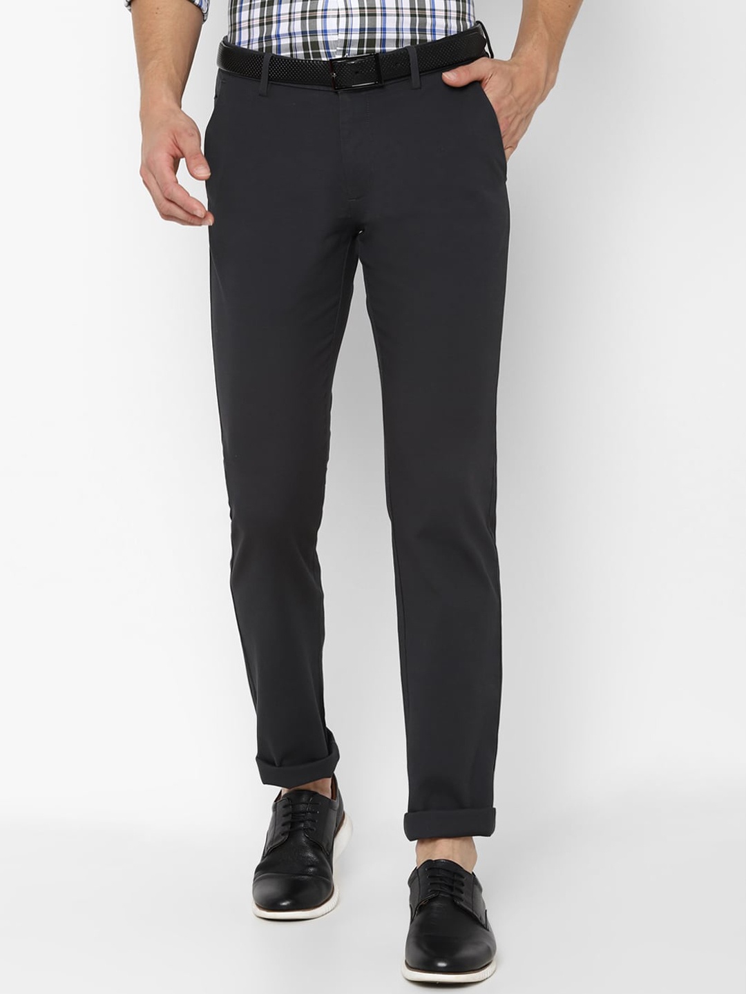 

Allen Solly Men Grey Slim Fit Trousers