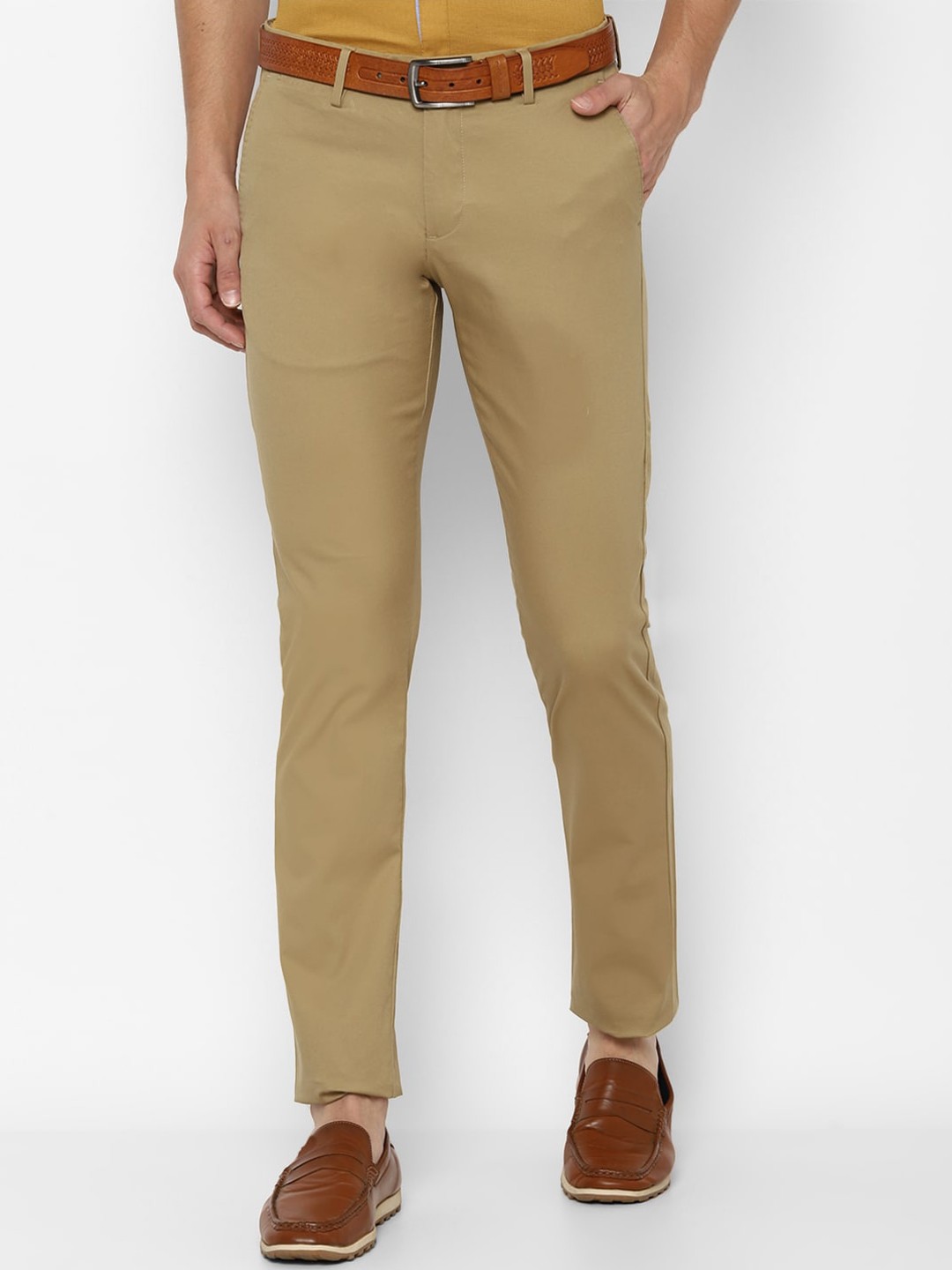 

Allen Solly Men Khaki Slim Fit Trousers