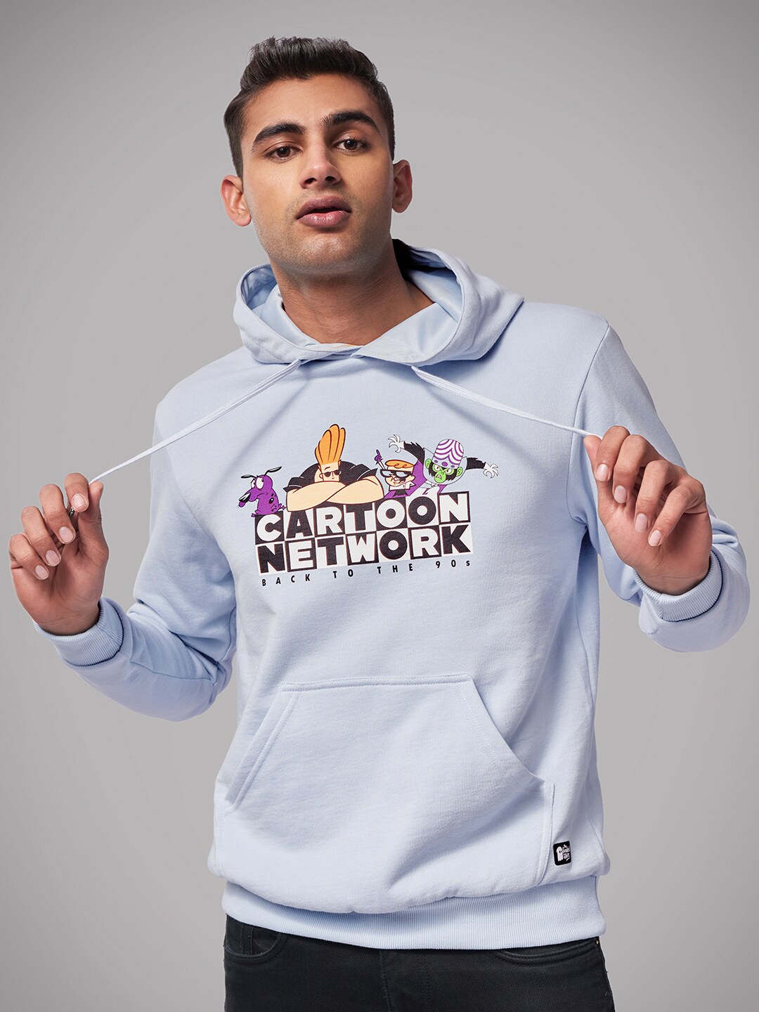 

The Souled Store Men Blue Cartoon Network Back to The 90's Hooded Cotton Sweatshirt