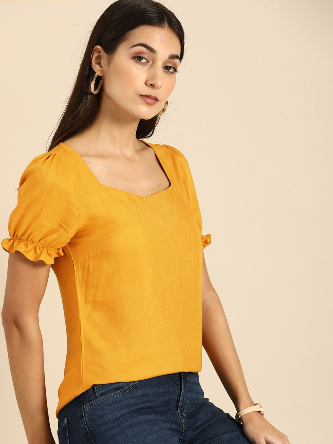 

all about you Women Mustard Yellow Top