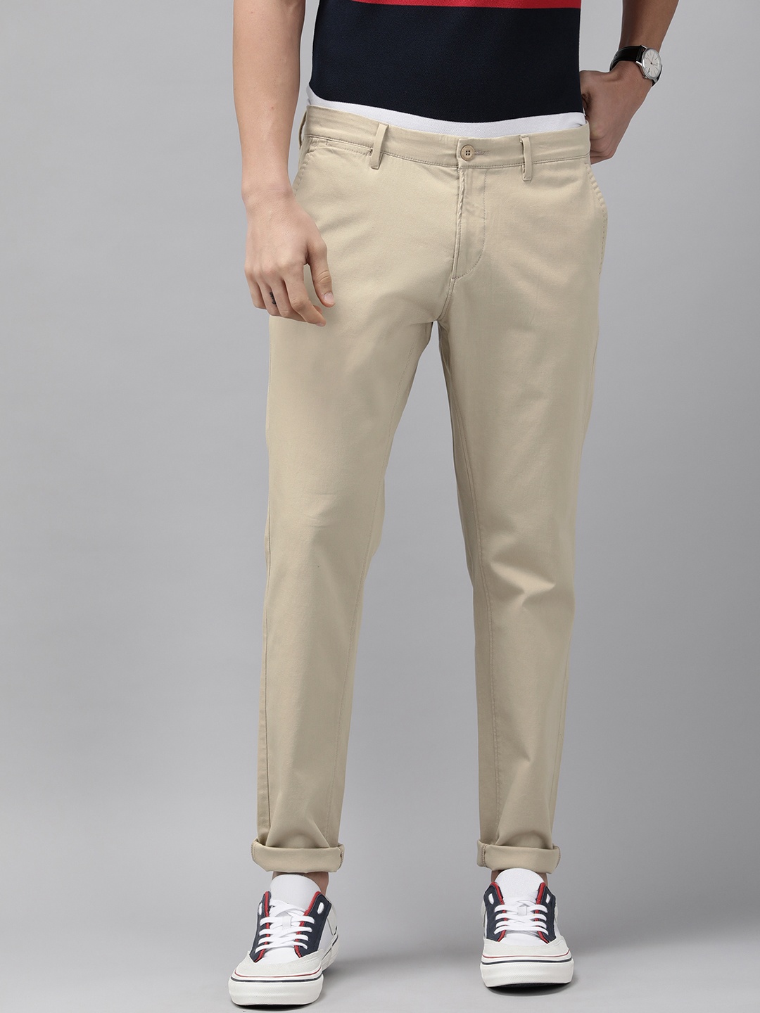 

U S Polo Assn Men Beige Trousers