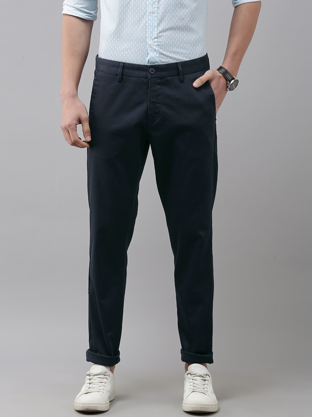 

U S Polo Assn Men Navy Blue Trousers