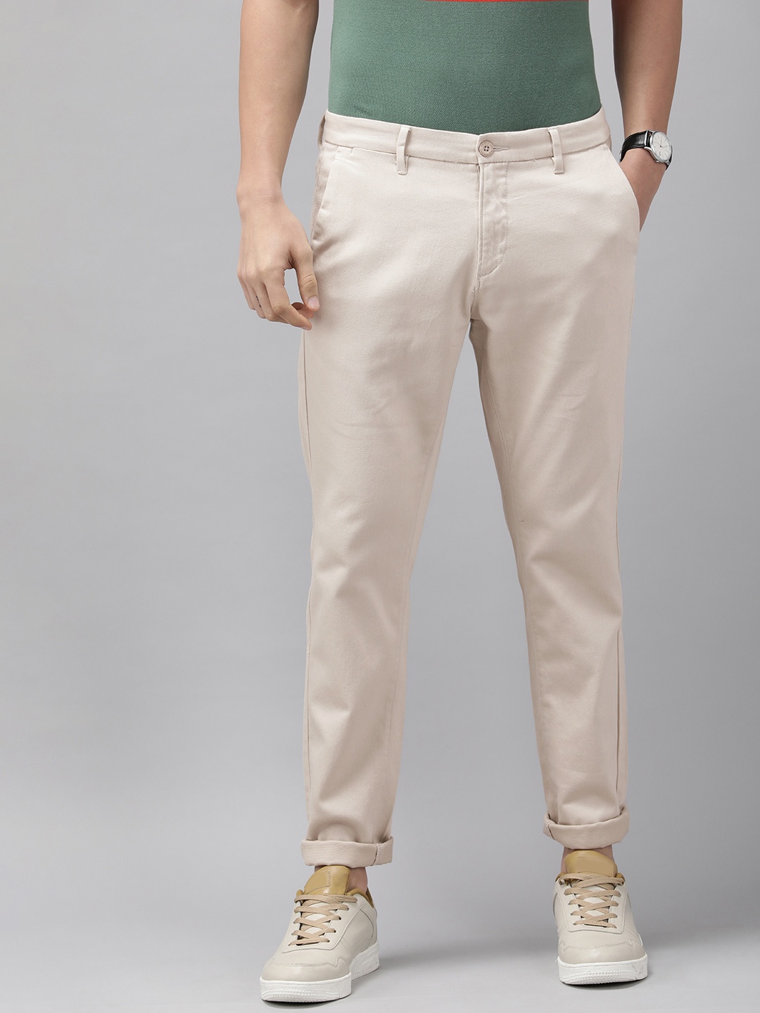 

U S Polo Assn Men Beige Trousers