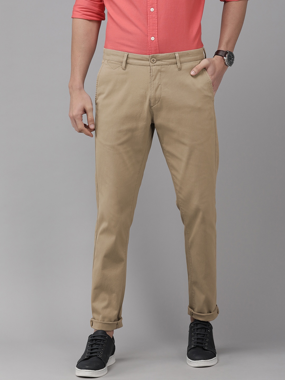

U S Polo Assn Men Khaki Austin Trim Fit Chinos