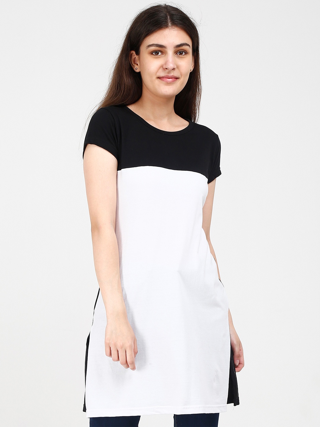 

Fleximaa Multicoloured Colourblocked Longline Top, Multi