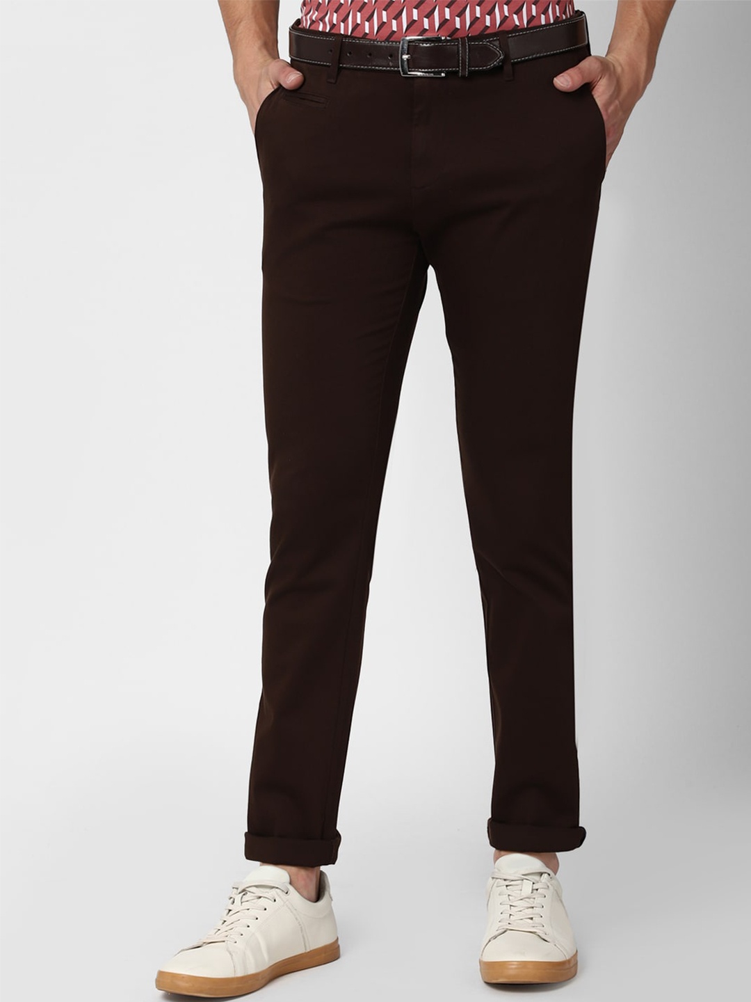 

V Dot Men Brown Slim Fit Trousers