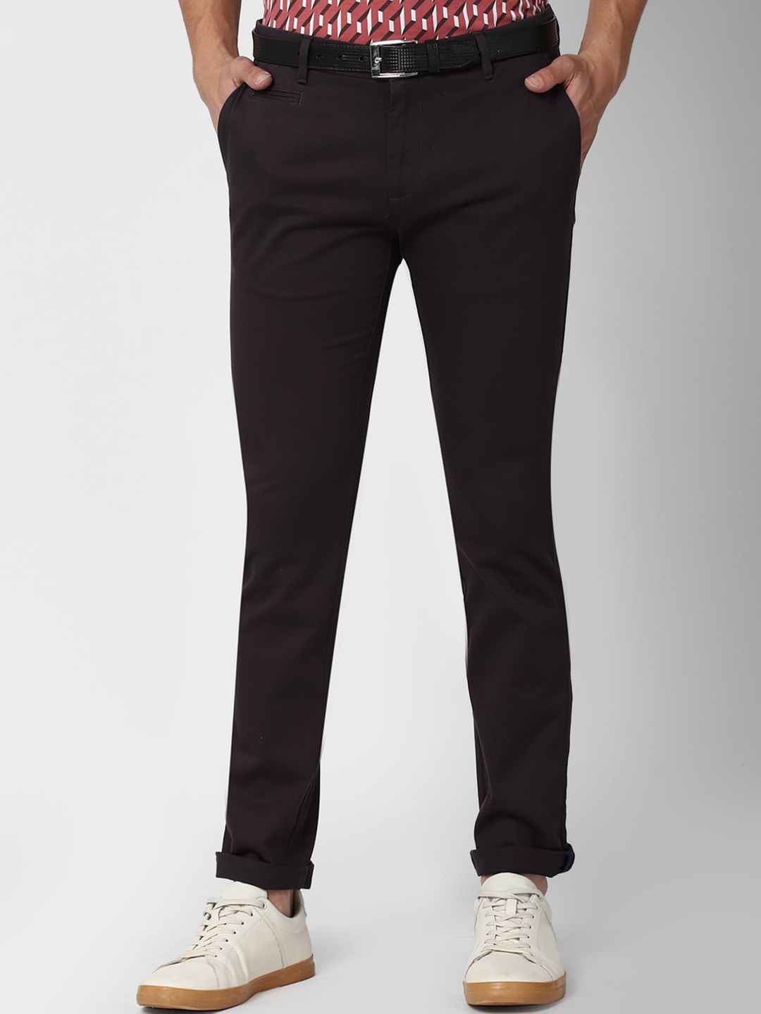 

V Dot Men Brown Slim Fit Trousers