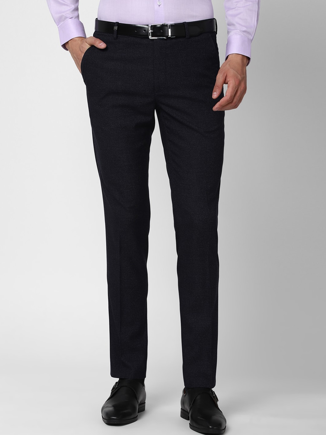 

Van Heusen Men Navy Blue Slim Fit Trouser