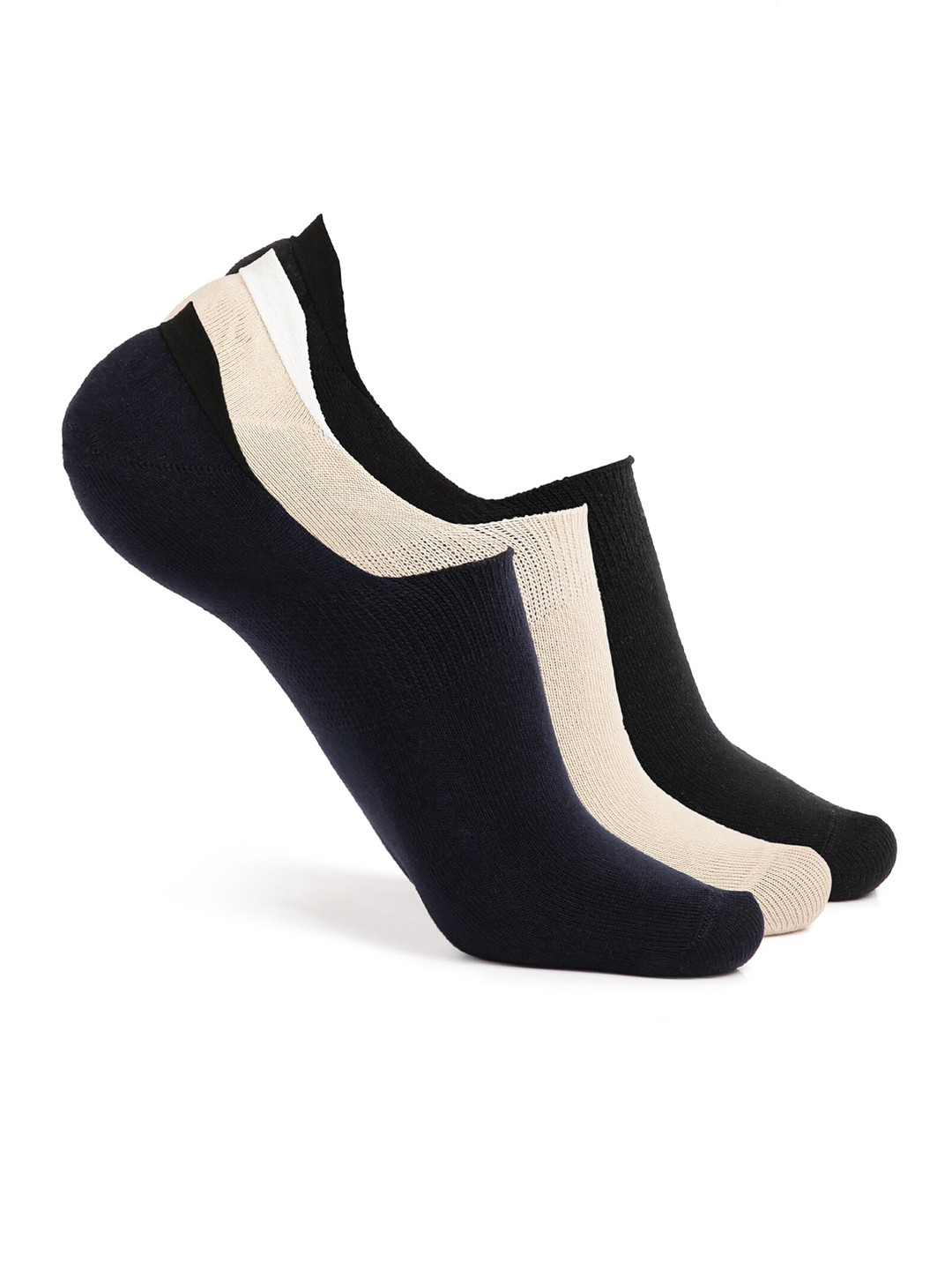 

CRUSSET Men Pack Of 3 Assorted Above Ankle-Length Cotton Socks