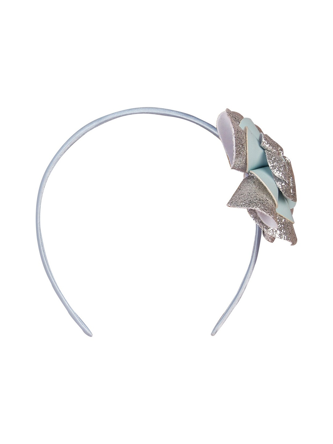 

Aye Candy Girls Blue & Silver-Toned Big Flower Hairband