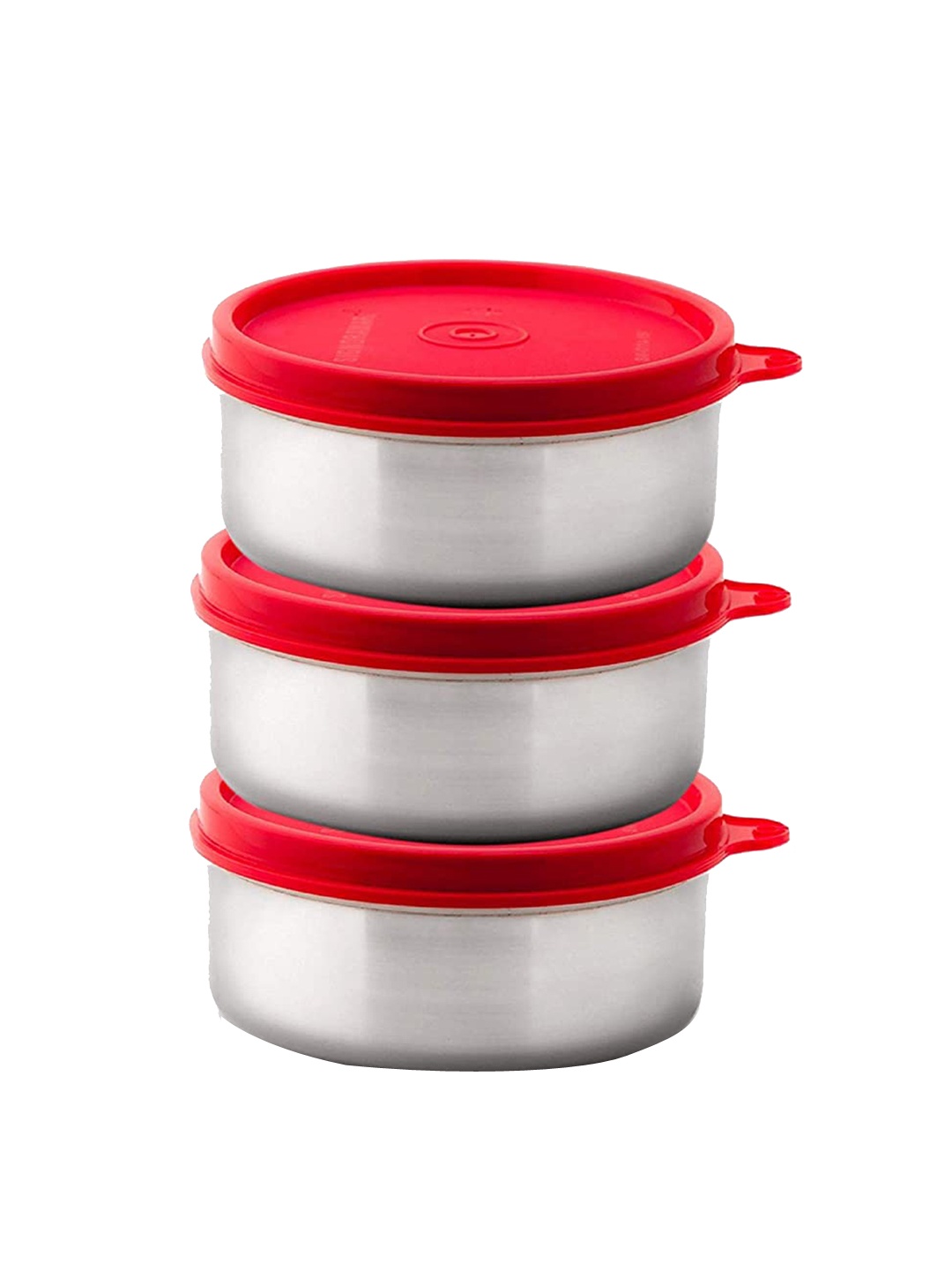 

SignoraWare Set of 3 Red Steel Food Container