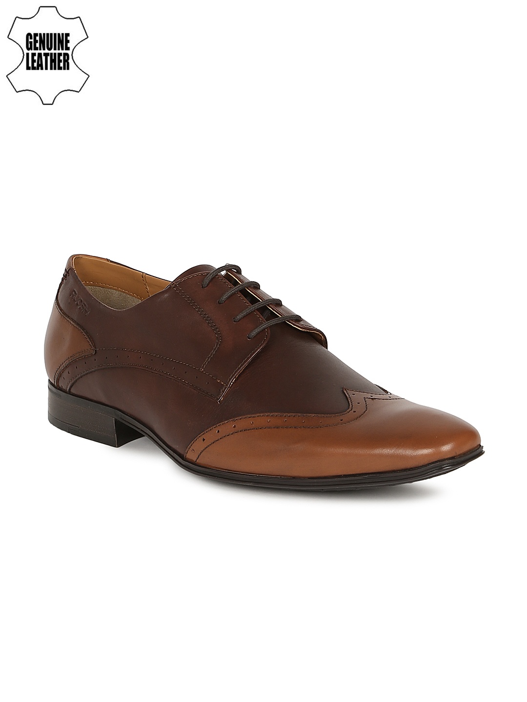 

Ruosh Men Brown Leather Brogues