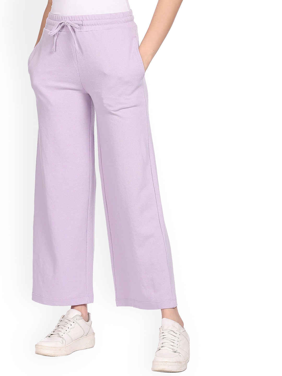

Sugr Lavender Elasticised Waist Solid Lounge Pants