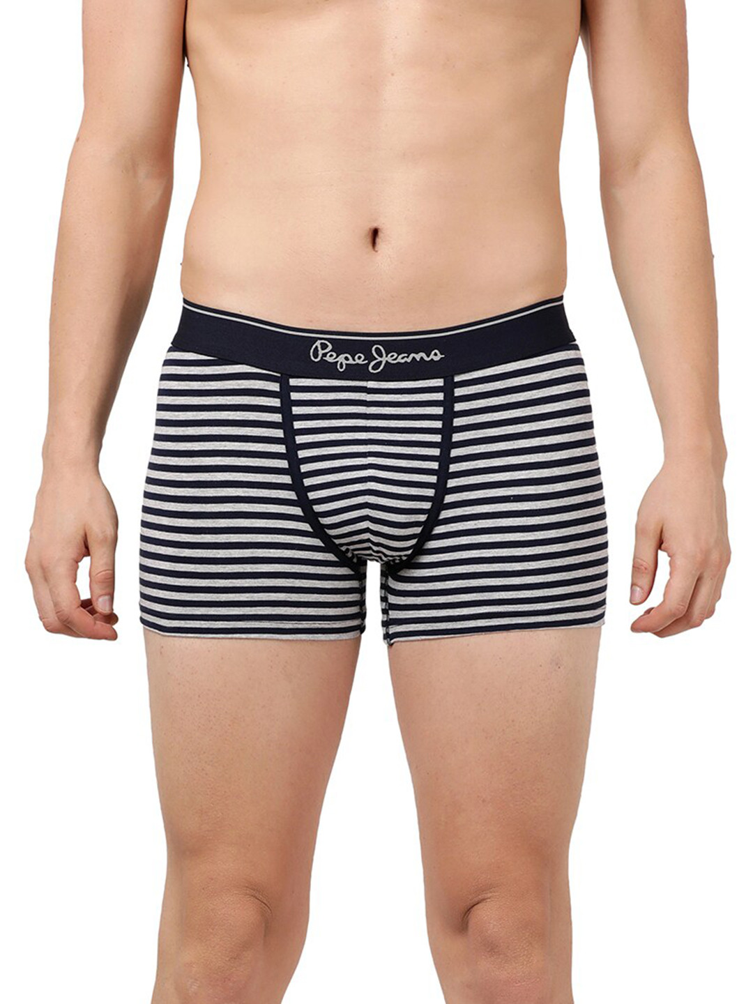 

Pepe Jeans Men Black & White Striped Cotton Trunk OPT10STRIPE-3 S