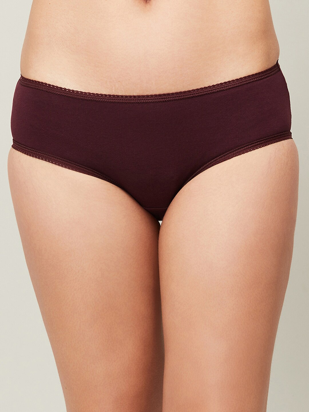 

Ginger by Lifestyle Maroon Cotton Blend Hipster Briefs 1000010778460