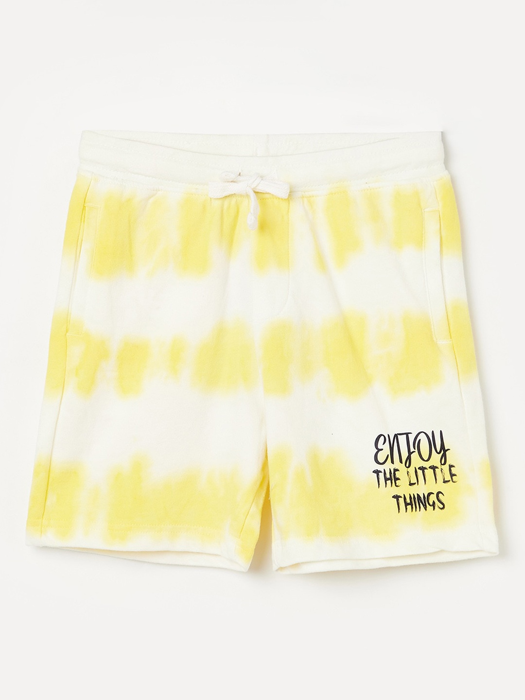 

Fame Forever by Lifestyle Boys Yellow Striped Printed Slim Fit Cotton Shorts