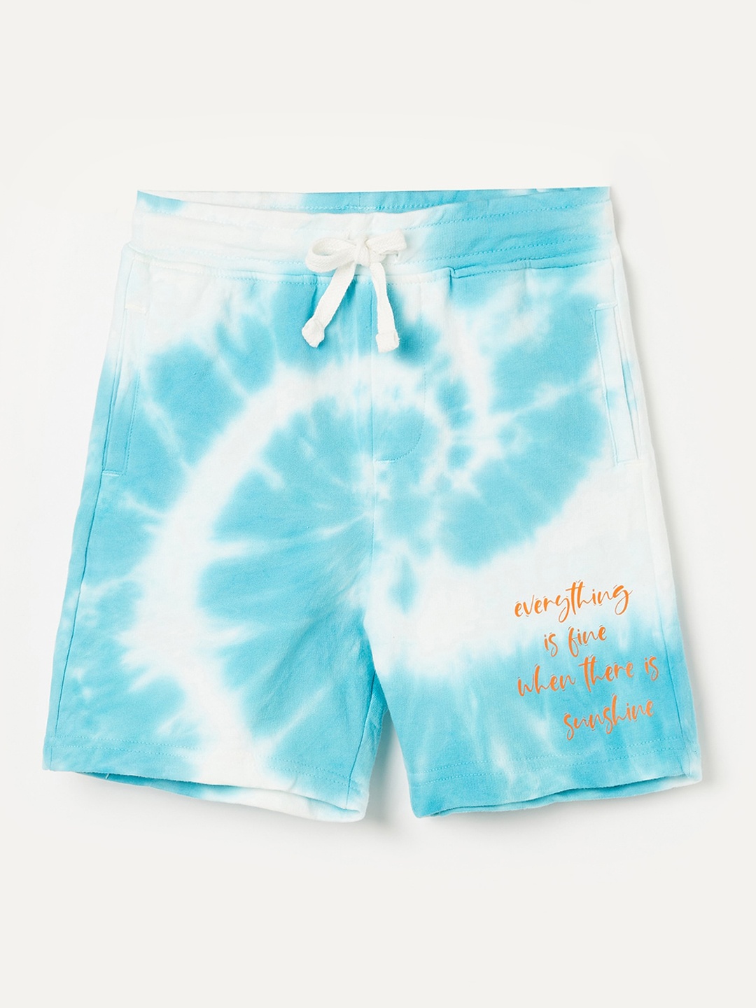 Fame Forever by Lifestyle Boys Blue Ombre Printed Slim Fit Cotton Shorts