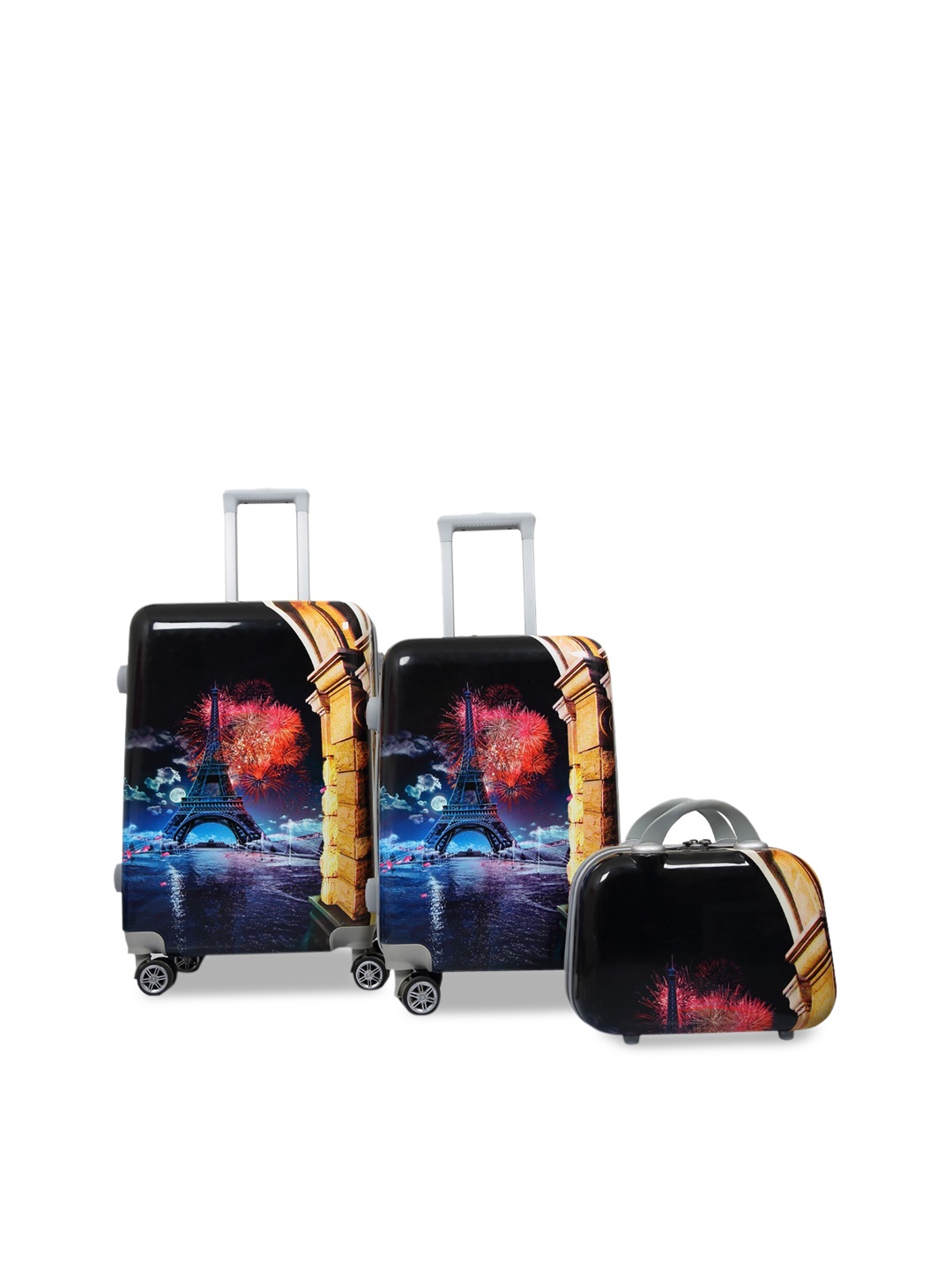 

Polo Class Black Set of 2 Printed Hard-Sided Trolley Bag With 1pc Vanity