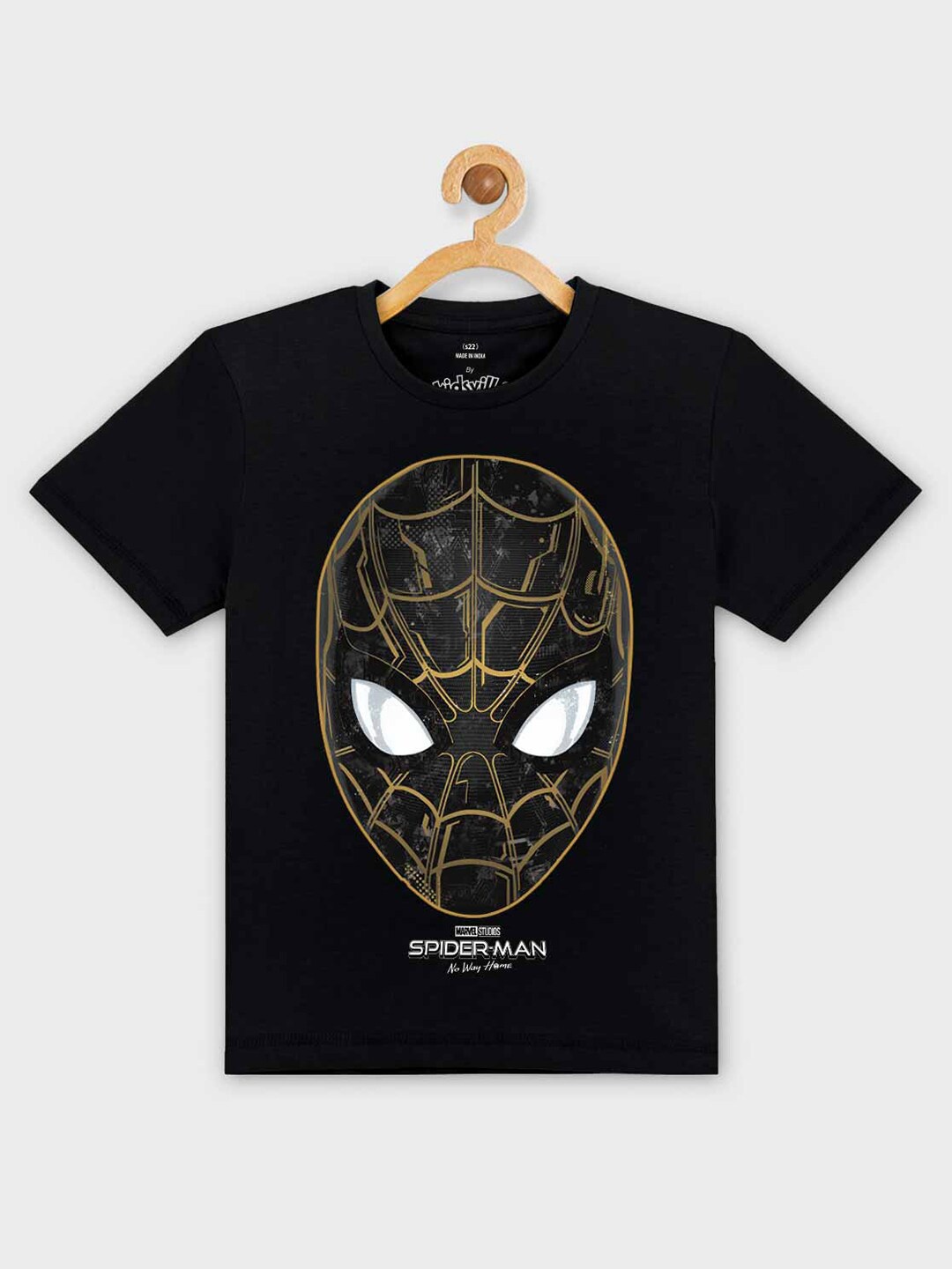 

Kids Ville Boys Black Spider-Man No Way Home Featured Tshirt