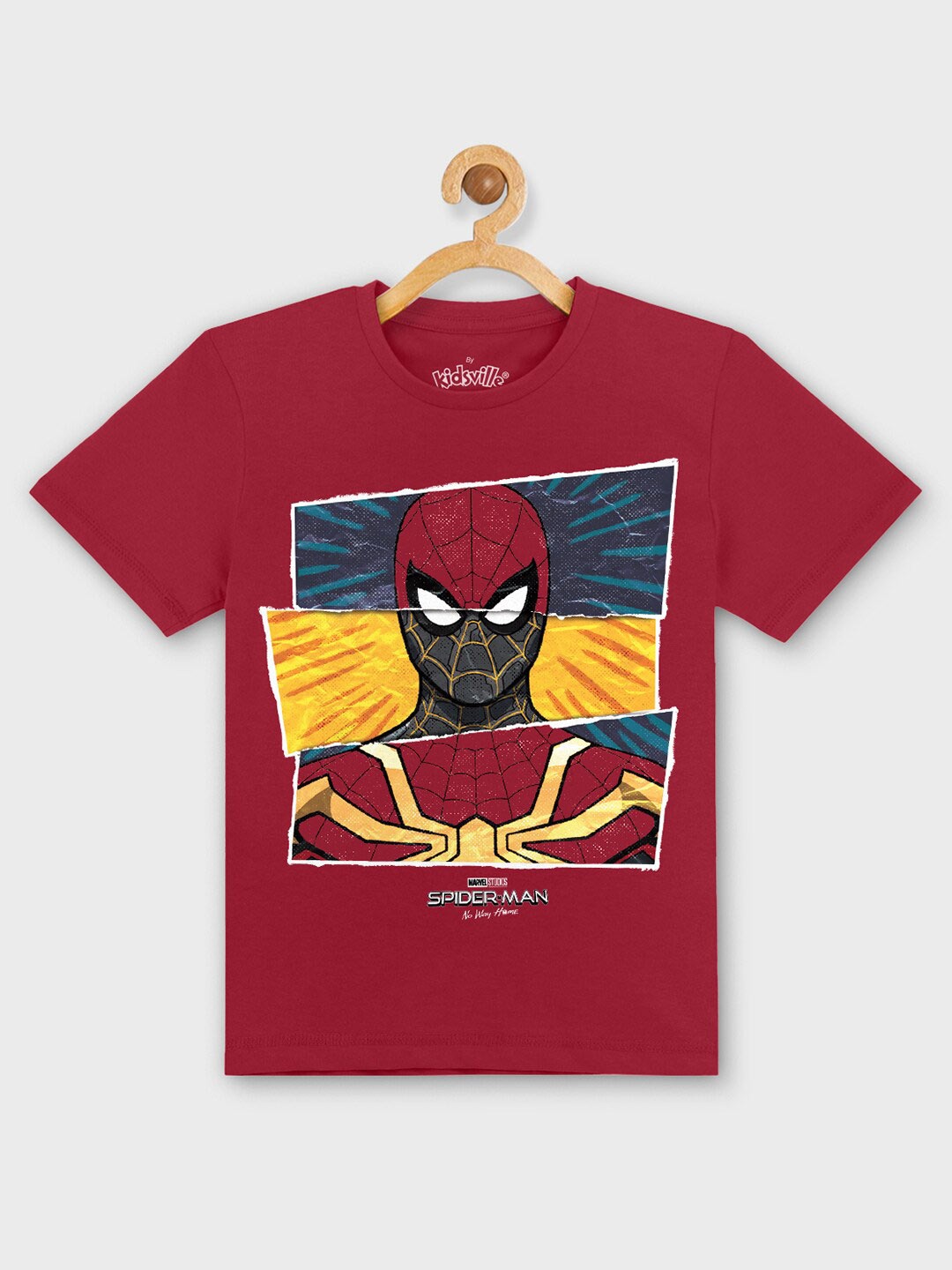 

Kids Ville Boys Red Spider-Man Printed T-shirt