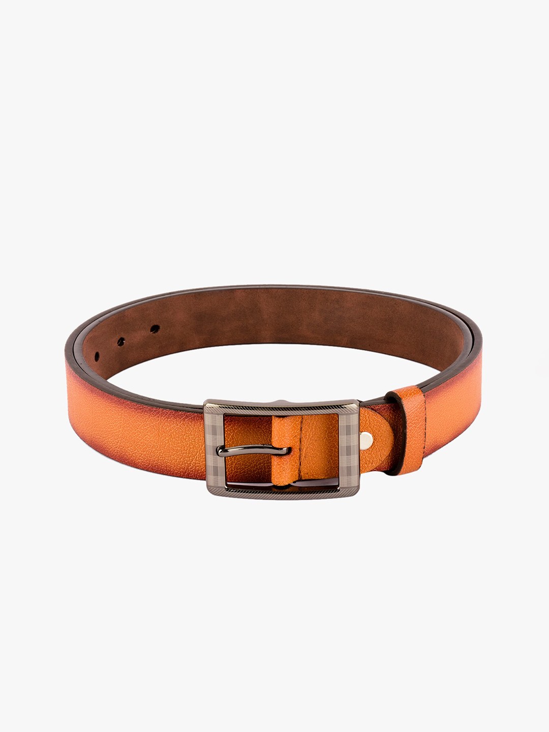 

BuckleUp Men Tan Brown Textured Leather Casua; Belt