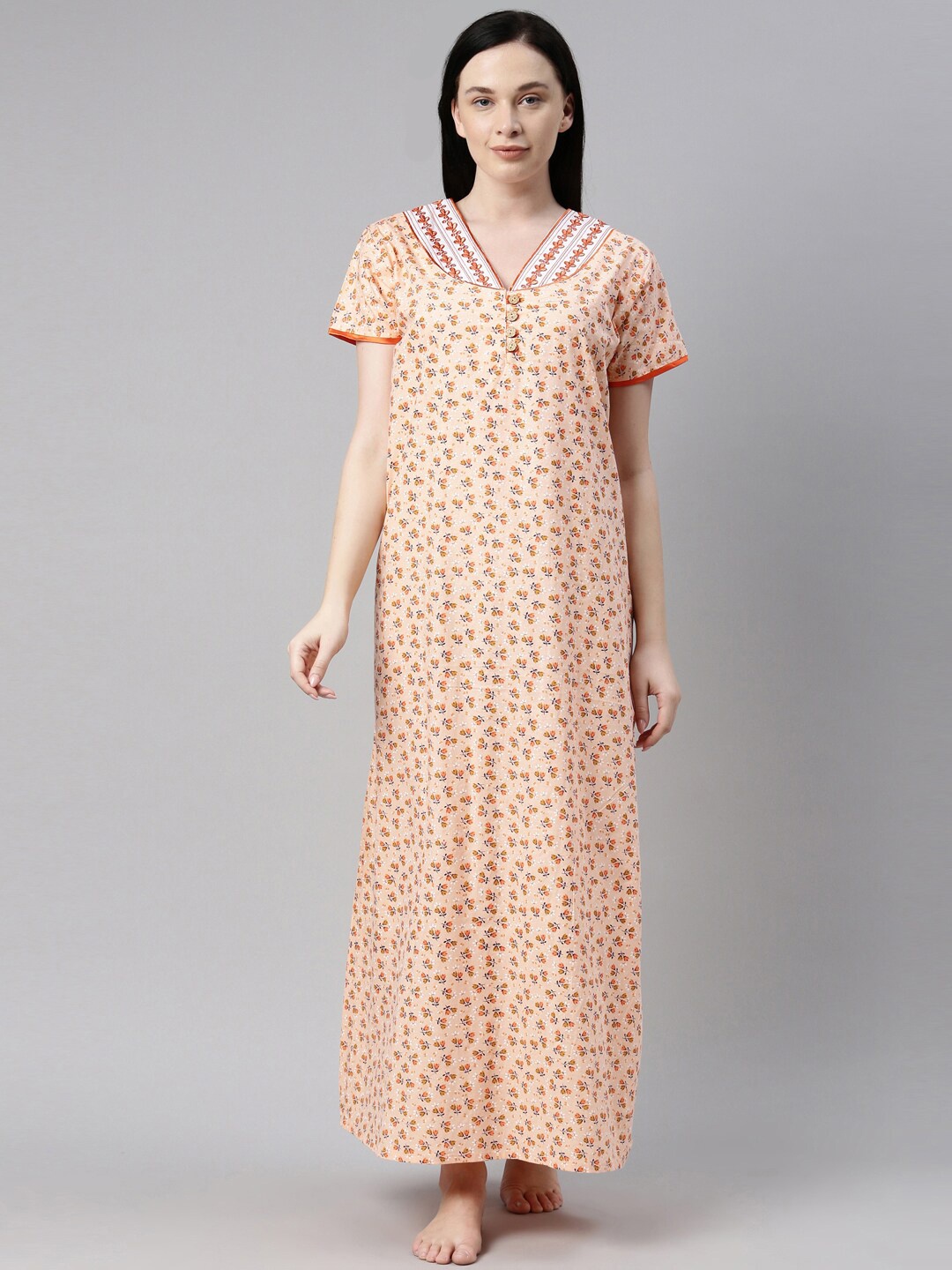 

Bailey sells Peach-Coloured Printed Maxi Nightdress